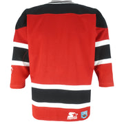 Starter - New Jersey Devils Big Logo Jersey 1990s Small to Medium Vintage Retro Hockey