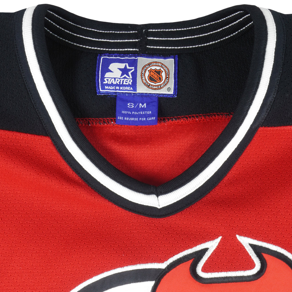 Starter - New Jersey Devils Big Logo Jersey 1990s Small to Medium Vintage Retro Hockey