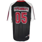 FUBU - Black Sports 05 Embroidered Jersey T-Shirt 1990s X-Large Vintage Retro