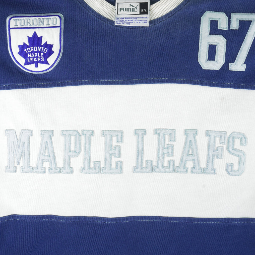 Puma - Toronto Maple Leafs Crew Neck Sweatshirt 1990s Large Vintage Retro Hockey