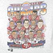 NFL (Salem) - San Francisco 49ers Champs Caricature T-Shirt 1995 X-Large Vintage Retro Football