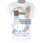 Adidas - International T-Shirt 1990s Large Vintage Retro