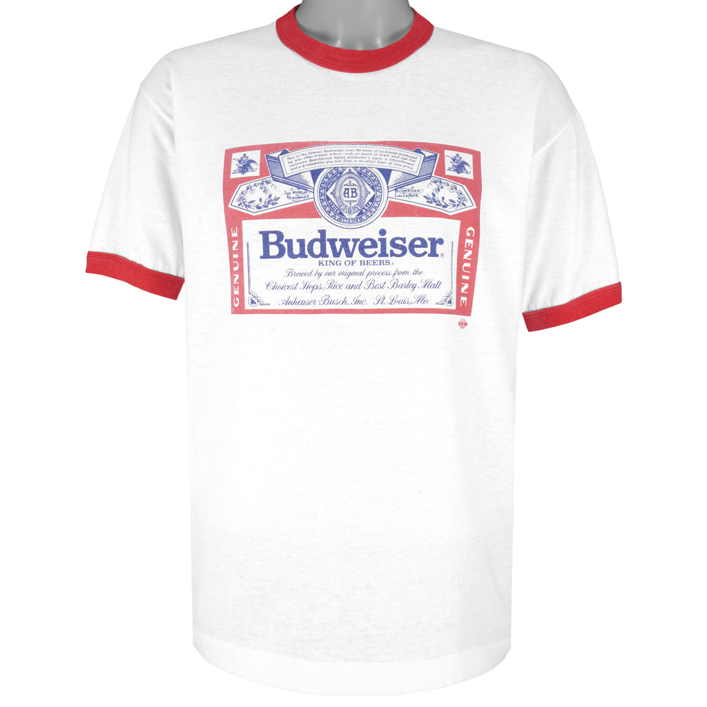 Vintage (Stony Creek) - White Budweiser T-Shirt 1990s X-Large Vintage Retro