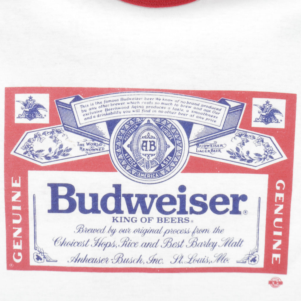 Vintage (Stony Creek) - White Budweiser T-Shirt 1990s X-Large Vintage Retro