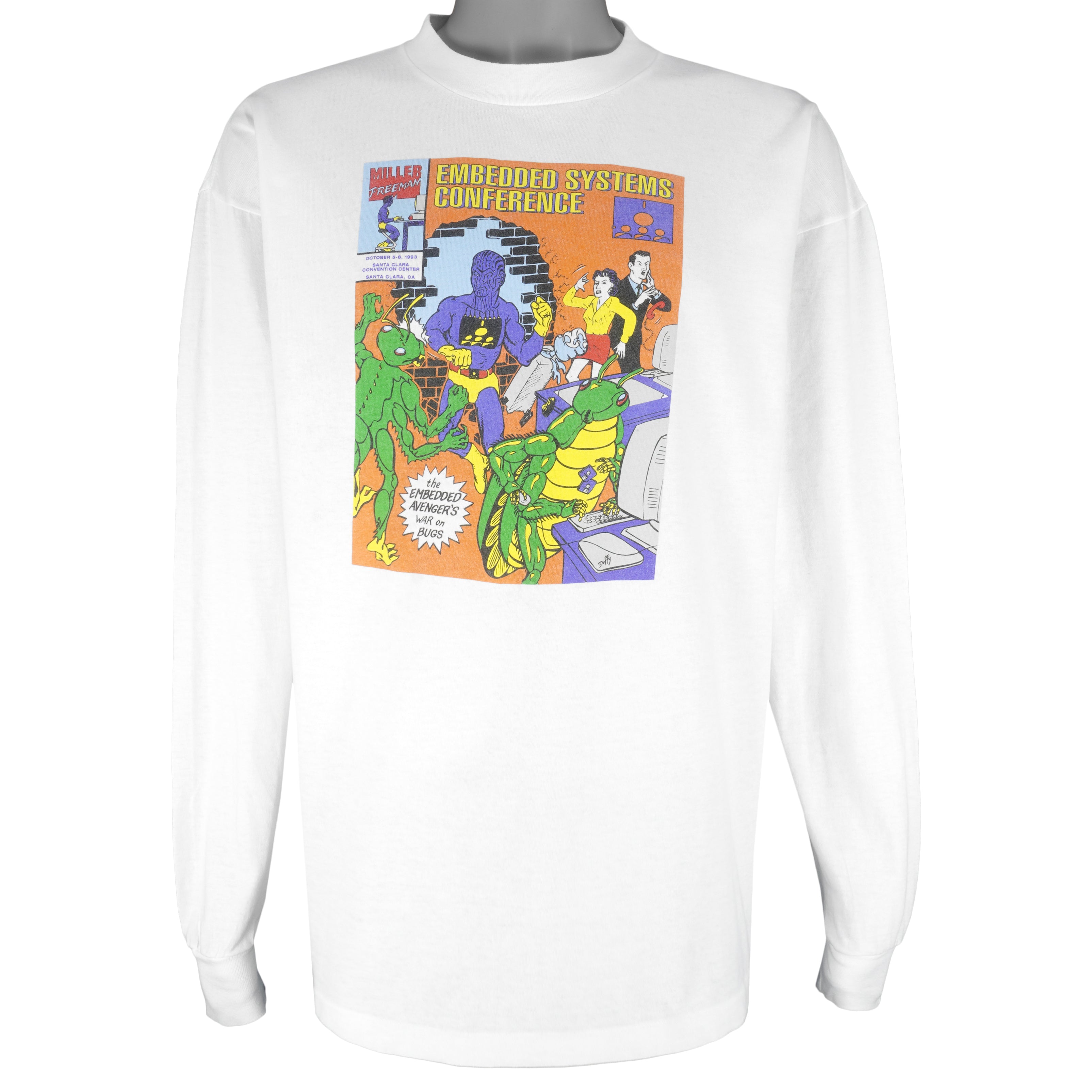 Vintage - White Miller Freeman Sweatshirt 1990s X-Large Vintage Retro