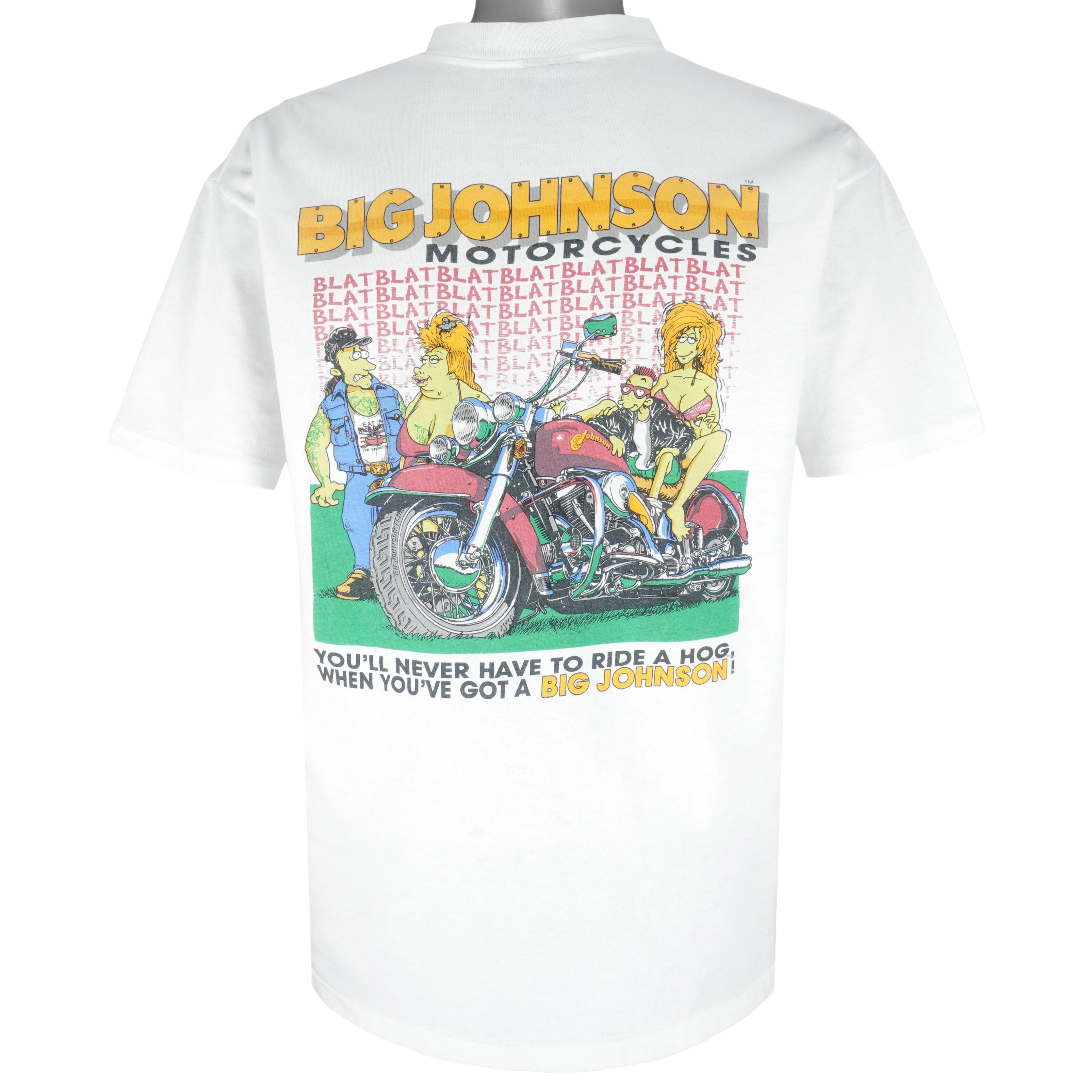 Vintage (Oneita) - Big Johnson Motorcycles Single Stitch T-Shirt 1990s Large