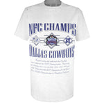 NFL (Nutmeg) - Dallas Cowboys NFC Champions T-Shirt 1990s Large Vintage Retro Football