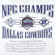 NFL (Nutmeg) - Dallas Cowboys NFC Champions T-Shirt 1990s Large Vintage Retro Football