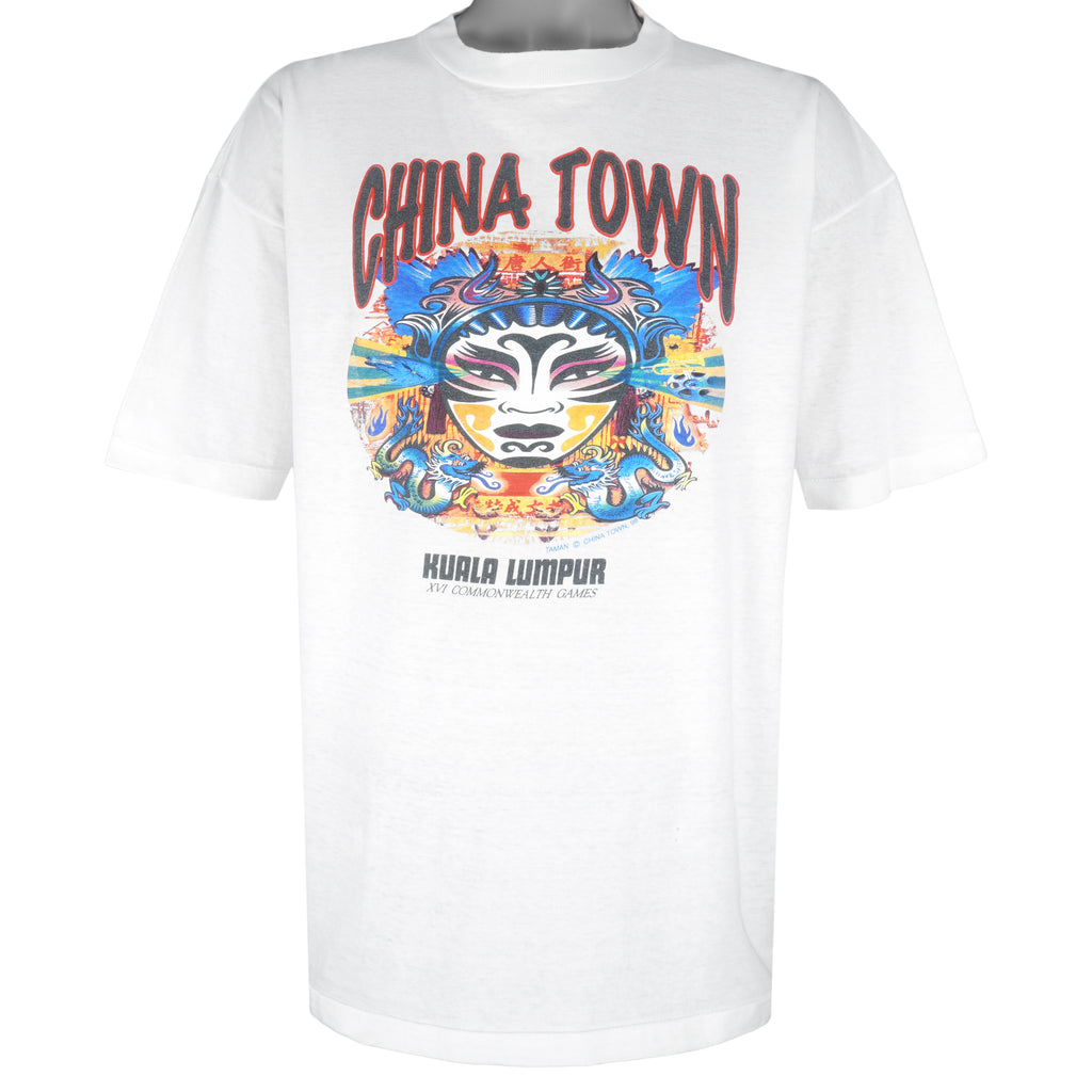 Vintage - China Town Commonwealth Games T-Shirt 1990s X-Large Vintage Retro