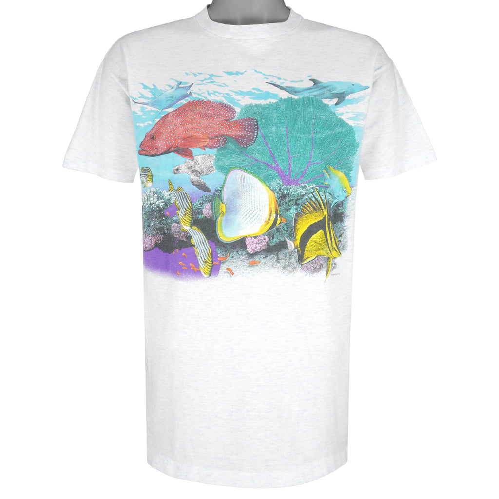 Vintage (Signal) - White Sea World T-Shirt 1990s Large Vintage Retro