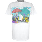 Vintage (Signal) - SeaWorld Ocean Life Animals Print T-Shirt 1991 Large