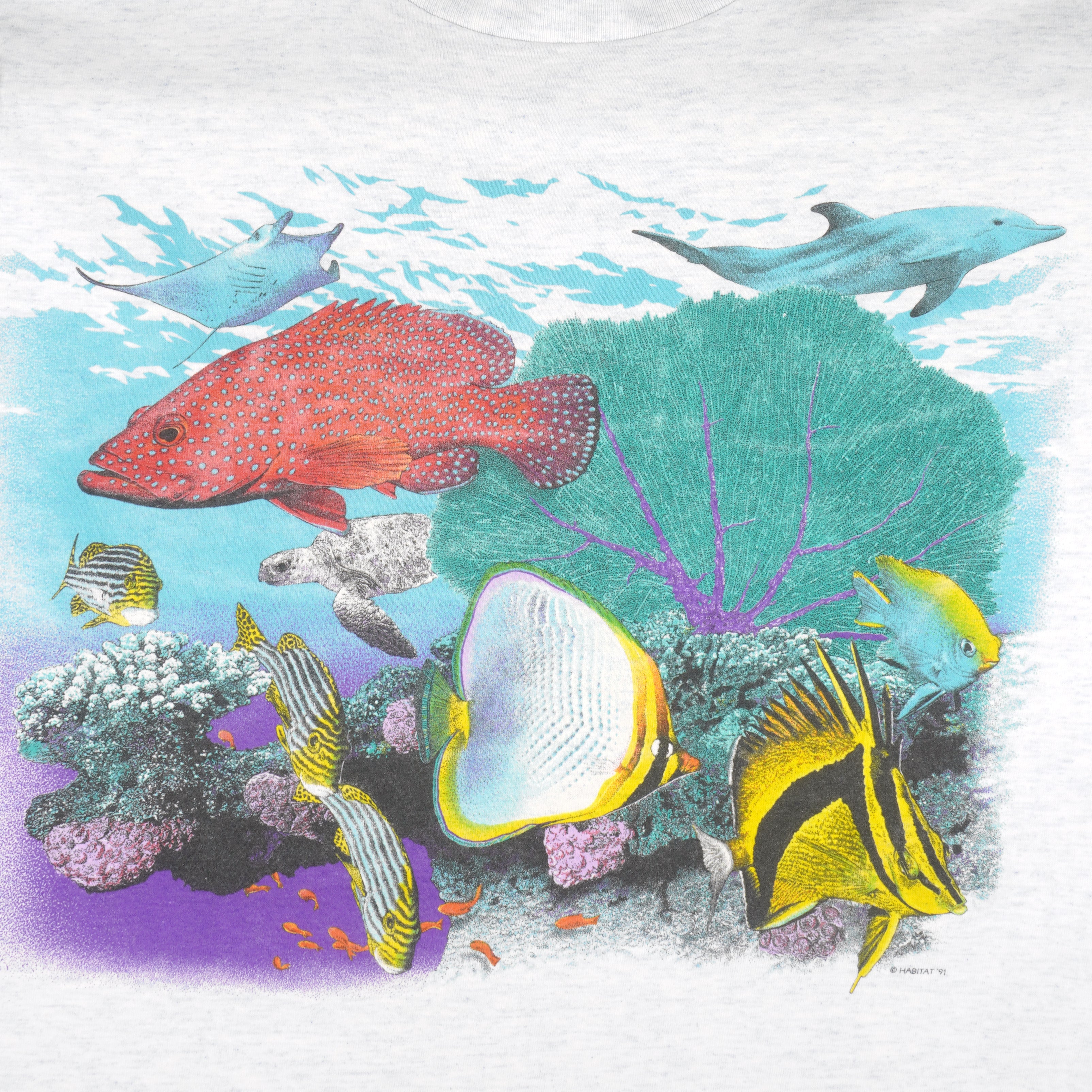 Vintage (Signal) - White Sea World T-Shirt 1990s Large Vintage Retro