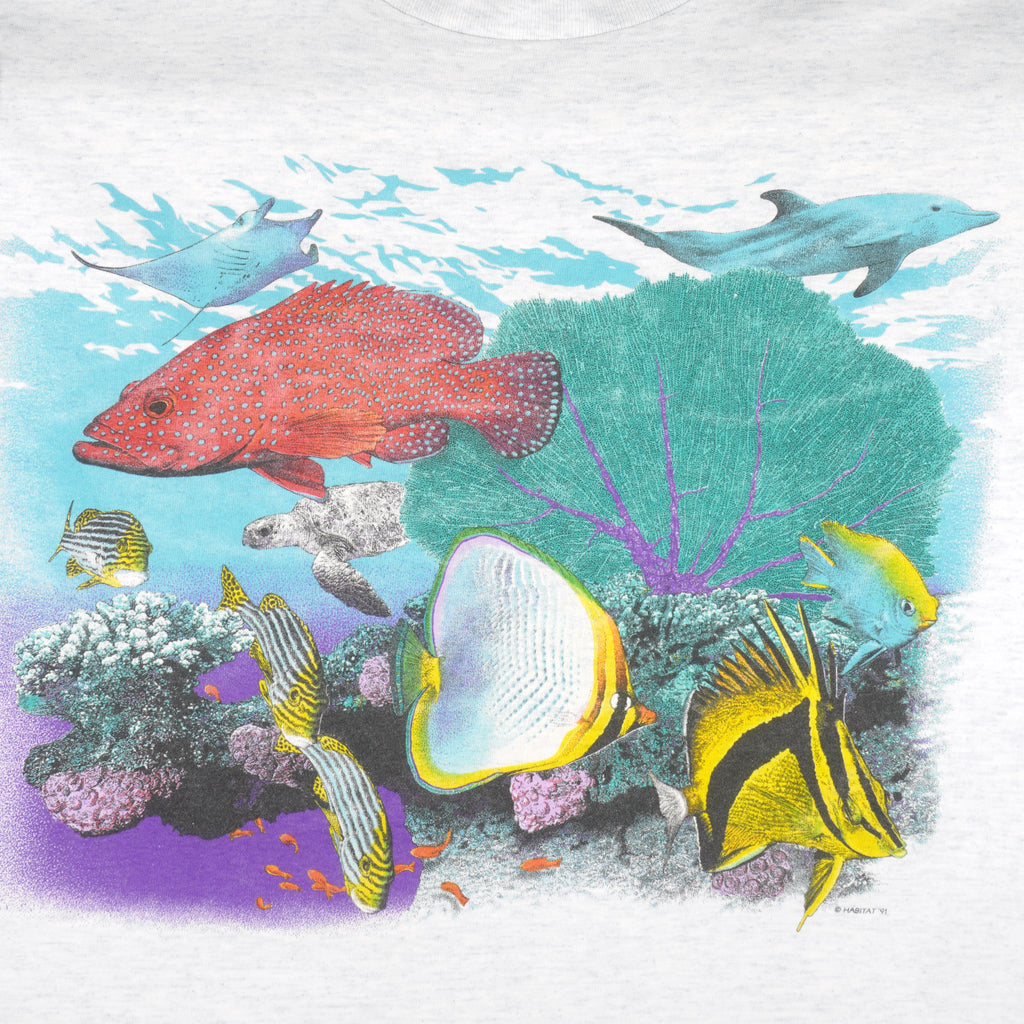Vintage (Signal) - White Sea World T-Shirt 1990s Large Vintage Retro