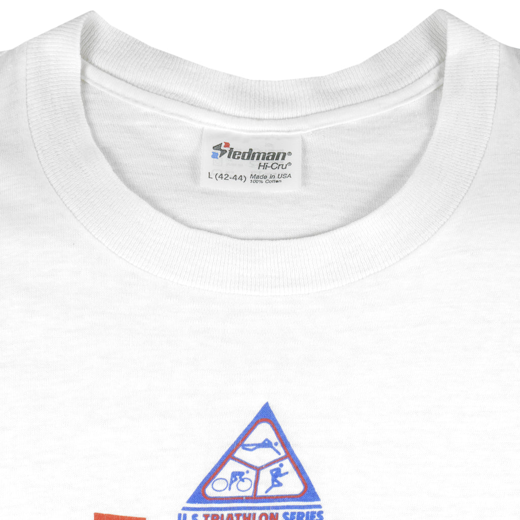 Vintage (Stedman) - U.S. Triathlon Series Bud Light T-Shirt 1990s Large vintage Retro
