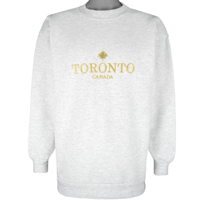 Vintage - Toronto Canada Embroidered Crew Neck Sweatshirt 1990s Large