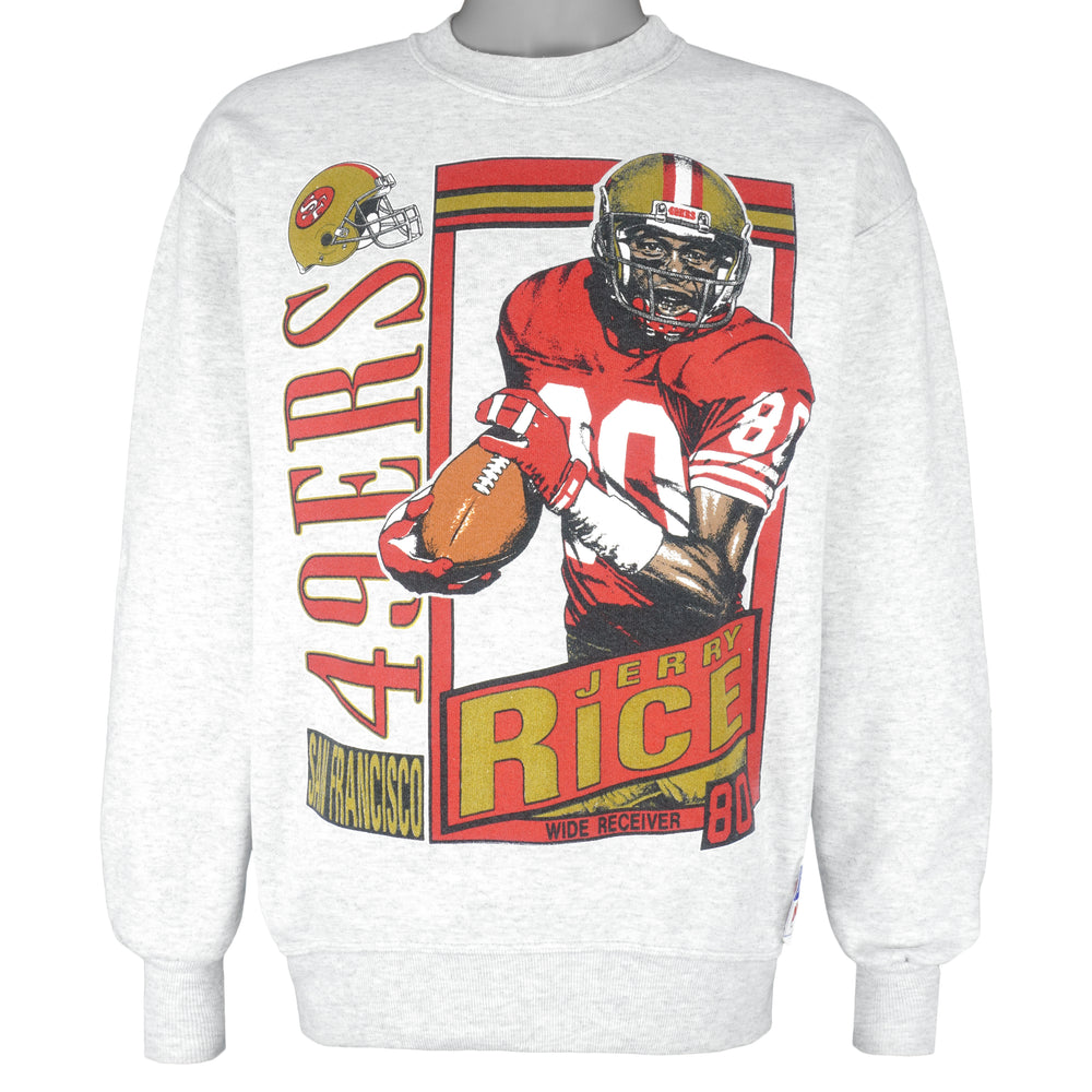 NFL (Nutmeg) - San Francisco 49ers Jerry Rice Sweatshirt 1990s Medium Vintage Retro Football
