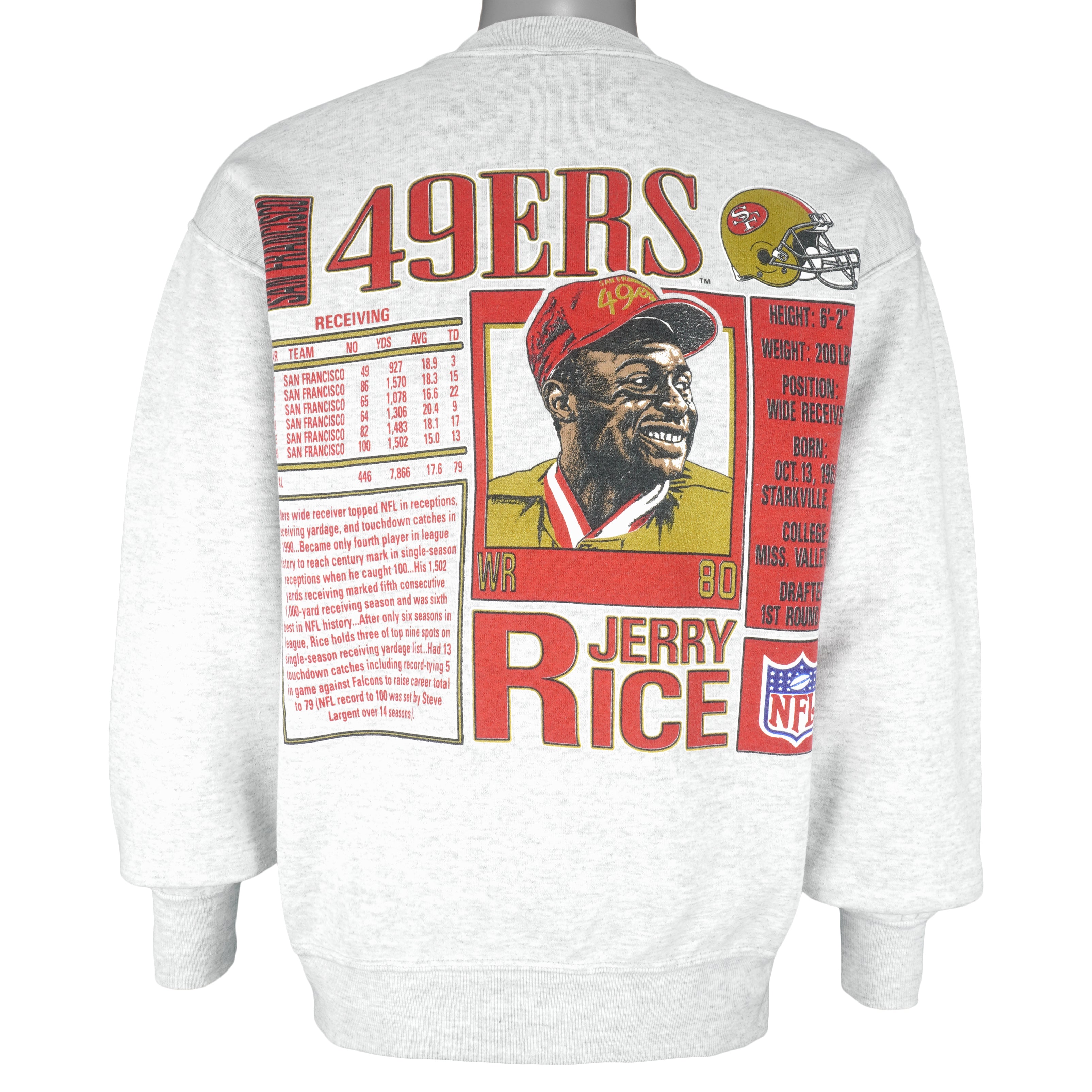 Vintage Champion Jerry Rice 80 San Francisco 49ers White NFL
