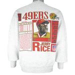 NFL (Nutmeg) - San Francisco 49ers Jerry Rice Sweatshirt 1990s Medium Vintage Retro Football