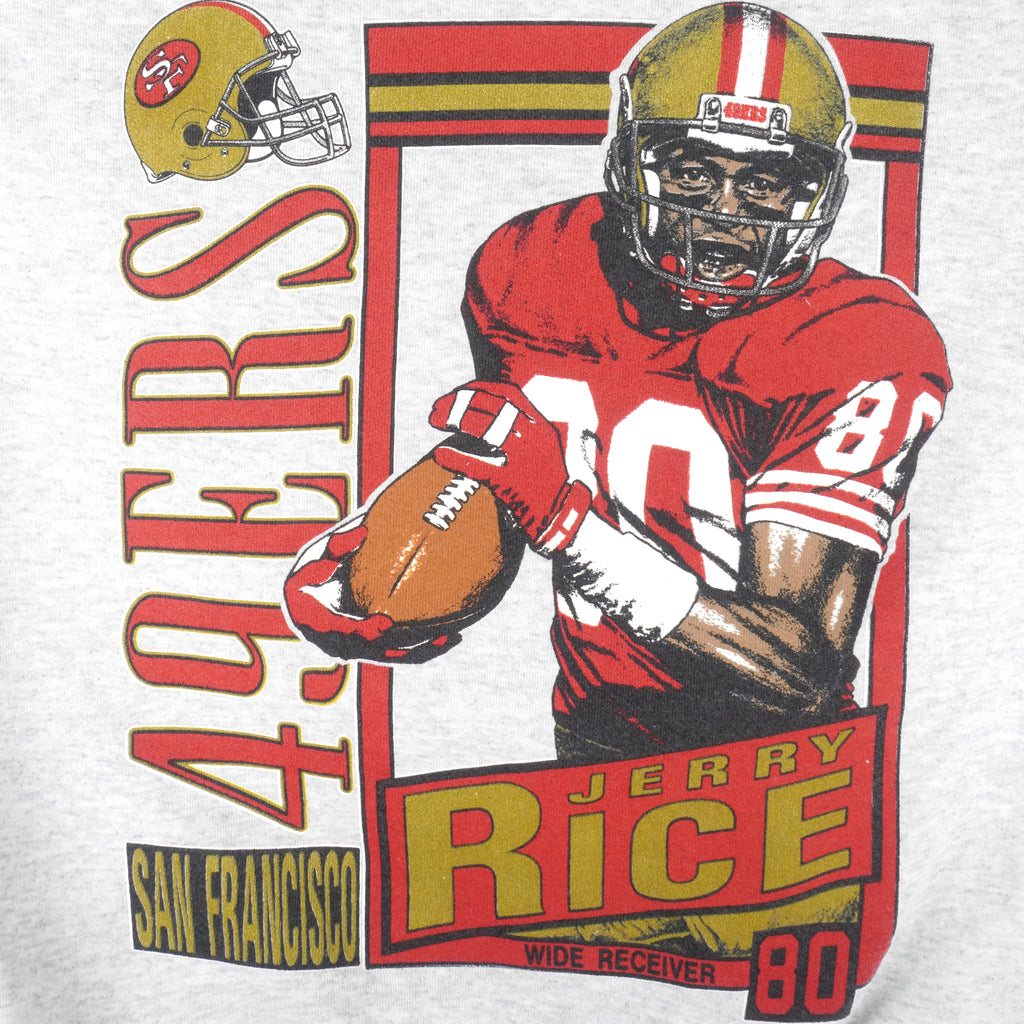 NFL (Nutmeg) - San Francisco 49ers Jerry Rice Sweatshirt 1990s Medium Vintage Retro Football