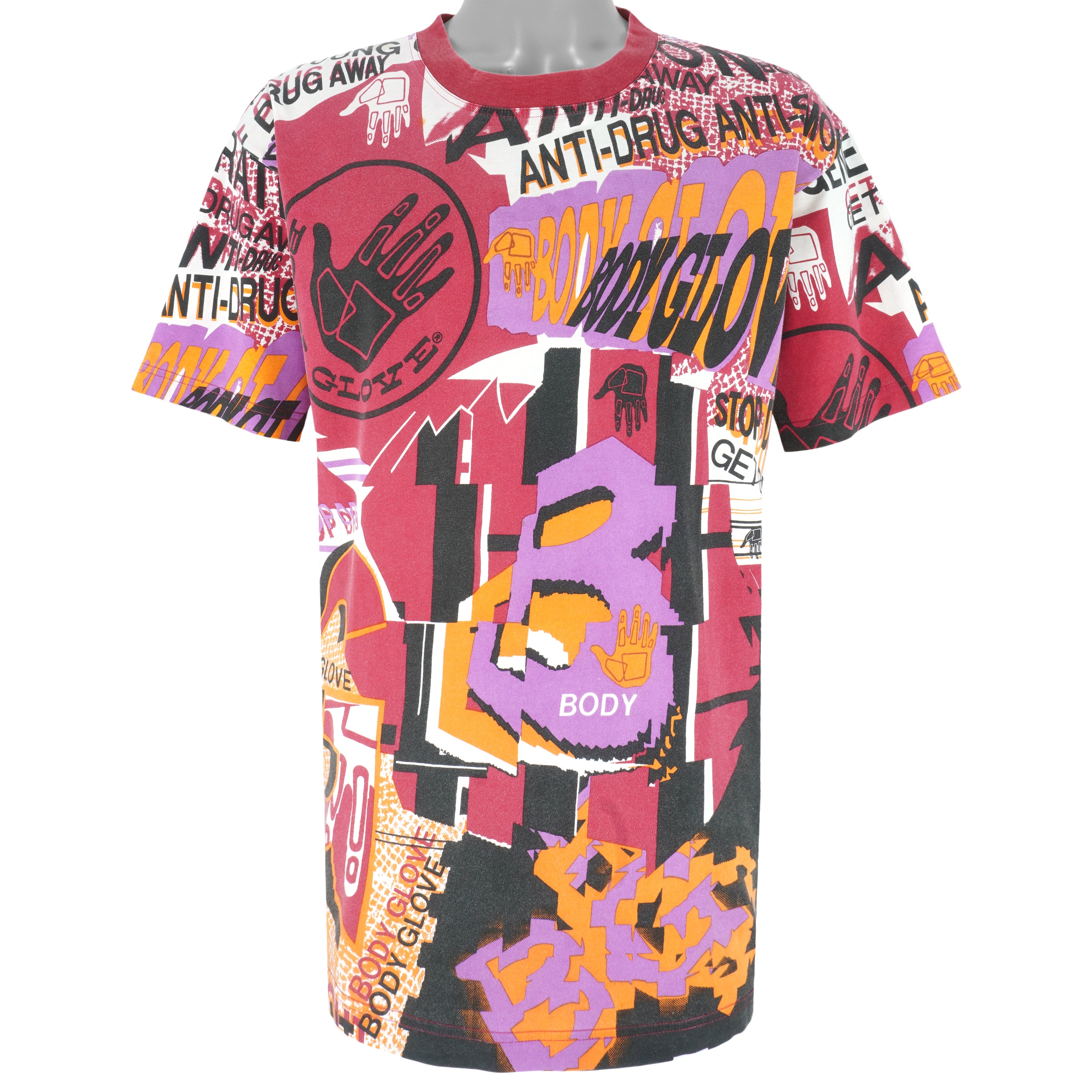 Vintage - Body Glove All Over Print T-Shirt 1990s Large Vintage Retro  