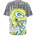 NFL (Magic Johnson T's) - Green Bay Packers All Over Print T-Shirt 1990s X-Large Vintage Retro Football