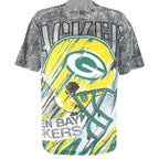NFL (Magic Johnson T's) - Green Bay Packers All Over Print T-Shirt 1990s X-Large Vintage Retro Football