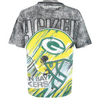 NFL (Magic Johnson T's) - Green Bay Packers All Over Print T-Shirt 1990s X-Large Vintage Retro Football
