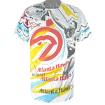 NBA (Magic Johnson T's) - Atlanta Hawks All Over Print T-Shirt 1990s X-Large Vintage Retro Basketball