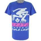 NHL (Harley) - Toronto Maple Leafs Skate T-Shirt 1992 Large Vintage Retro Hockey