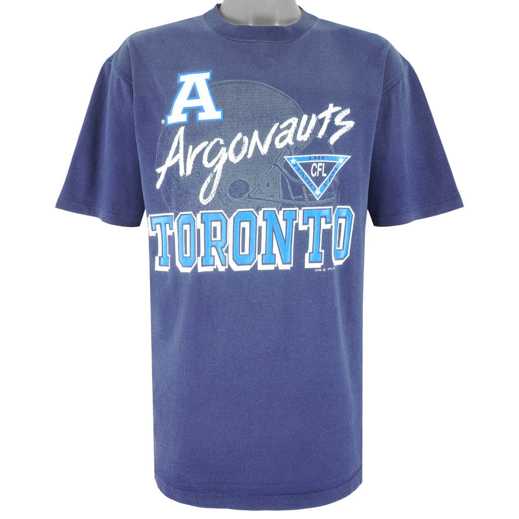 CFL- Toronto Argonauts Big Logo T-Shirt 1991 Large Vintage Retro Football