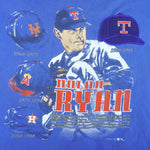 MLB (Nutmeg) - Texas Rangers Nolan Ryan Embroidered T-Shirt 1990s X-Large Vintage Retro Baseball