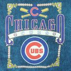 MLB (Nutmeg) -  Chicago Cubs Tie Dye T-Shirt 1990s Large Vintage Retro Baseball