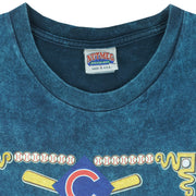 MLB (Nutmeg) -  Chicago Cubs Tie Dye T-Shirt 1990s Large Vintage Retro Baseball