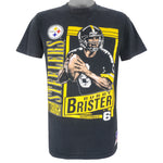 NFL (Nutmeg) - Pittsburgh Steelers Bubby Brister T-Shirt 1990s Large Vintage Retro Football