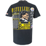 NFL (Nutmeg) - Pittsburgh Steelers Bubby Brister T-Shirt 1990s Large Vintage Retro Football