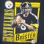 NFL (Nutmeg) - Pittsburgh Steelers Bubby Brister T-Shirt 1990s Large Vintage Retro Football