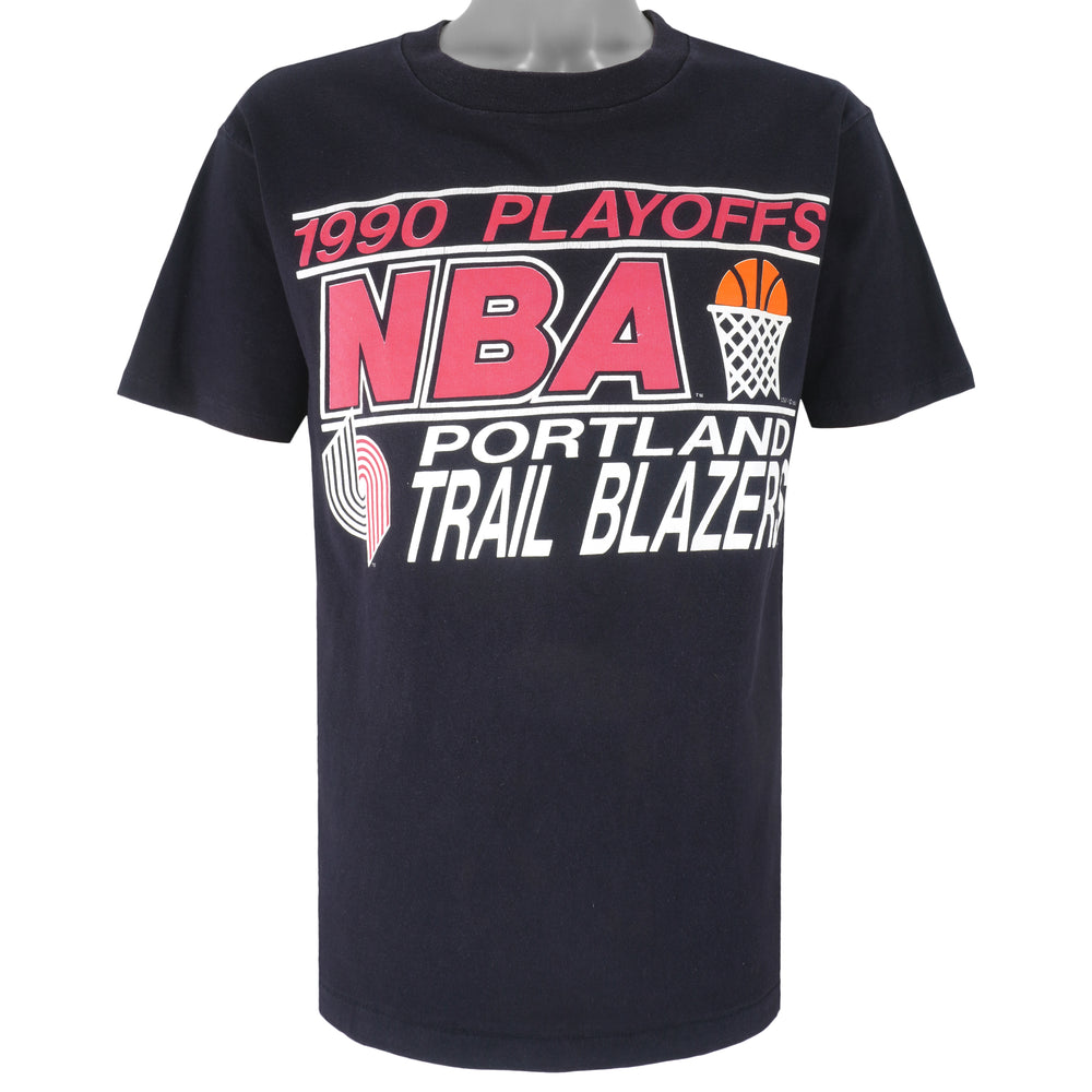 NBA - Portland Trail Blazers Playoffs T-Shirt 1990 Large Vintage Retro Basketball