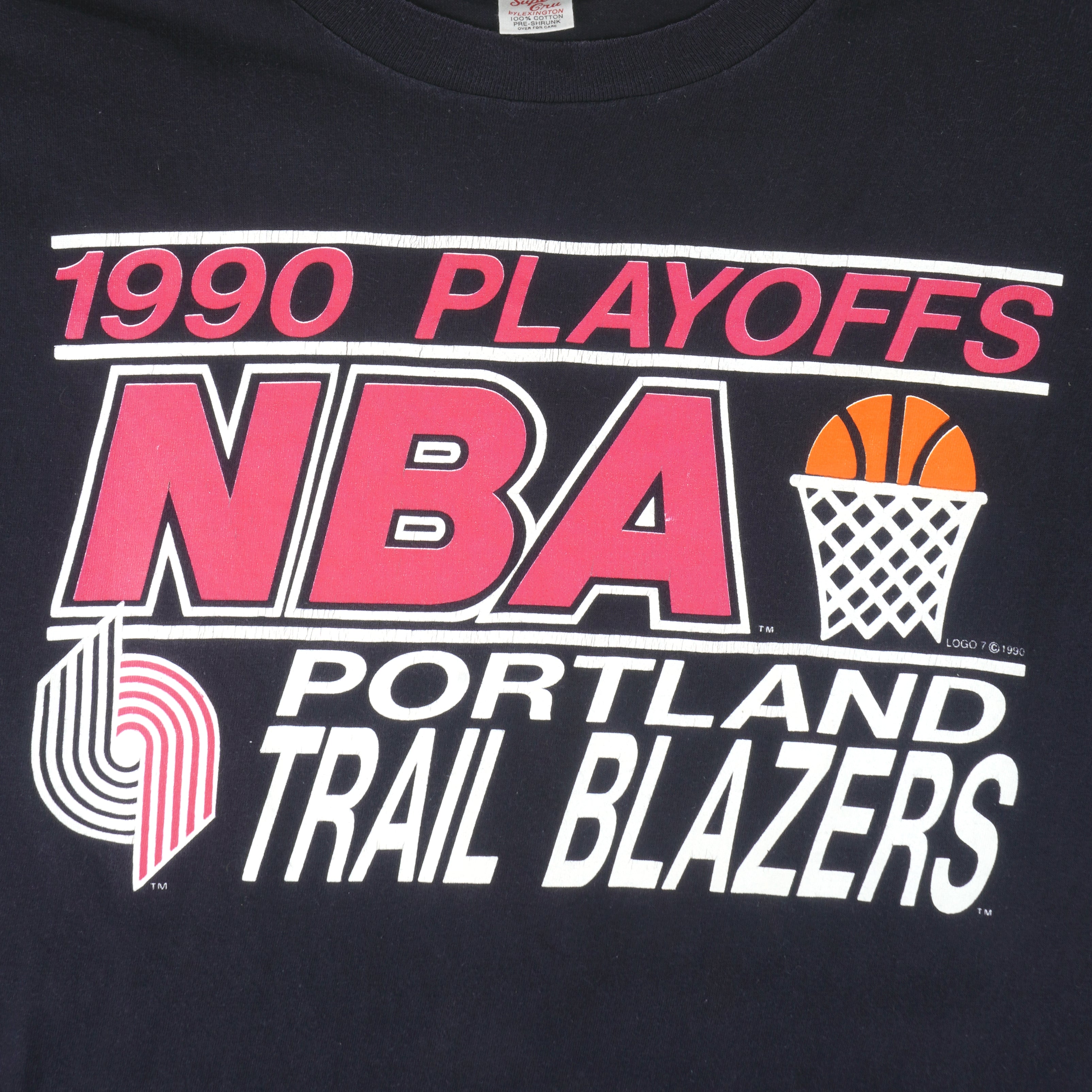 NBA - Portland Trail Blazers Playoffs T-Shirt 1990 Large Vintage Retro Basketball