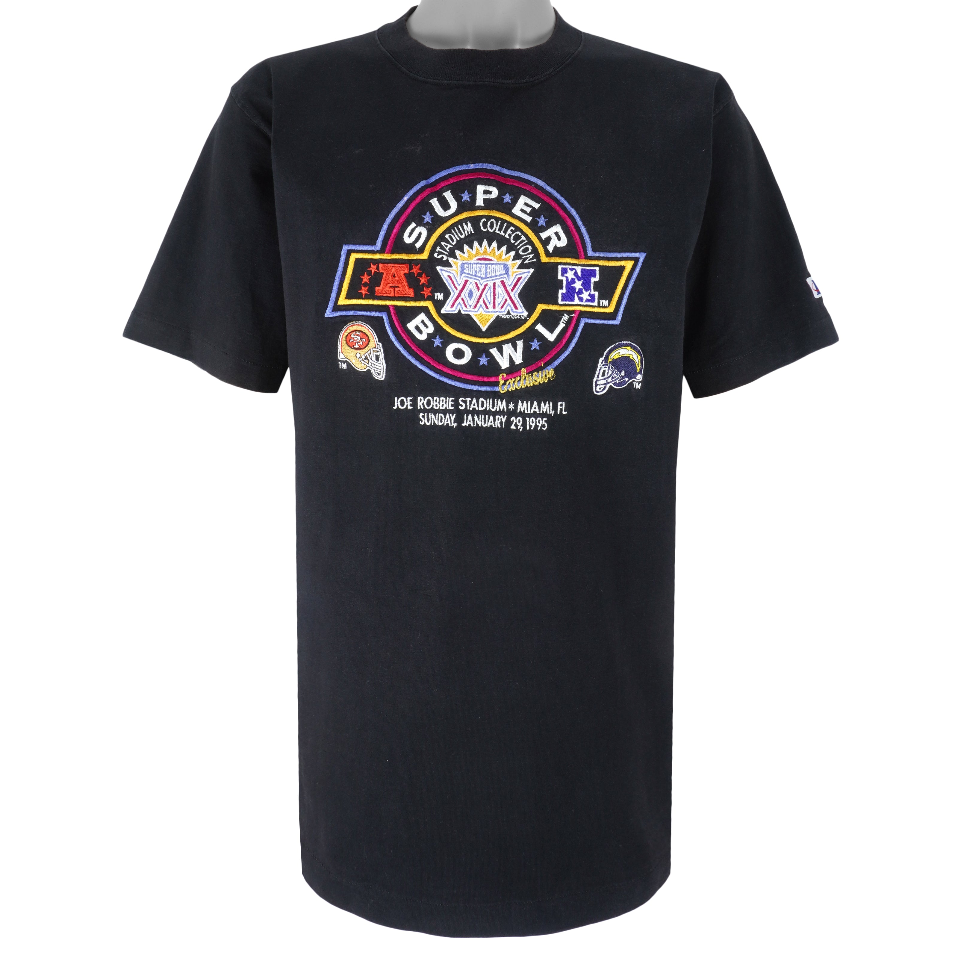 NFL (Logo Athletic) - Super Bowl 29th 49ers VS Chargers T-Shirt 1995 Medium Vintage Retro Football