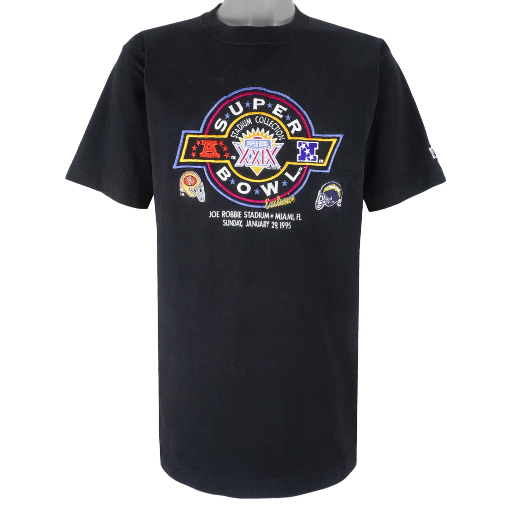 NFL (Logo Athletic) - Super Bowl 29th 49ers VS Chargers T-Shirt 1995 Medium Vintage Retro Football