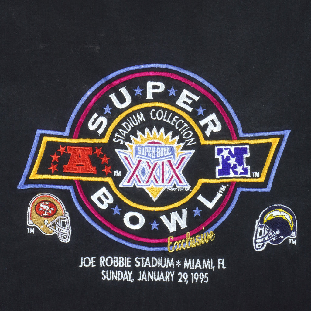 NFL (Logo Athletic) - Super Bowl 29th 49ers VS Chargers T-Shirt 1995 Medium Vintage Retro Football