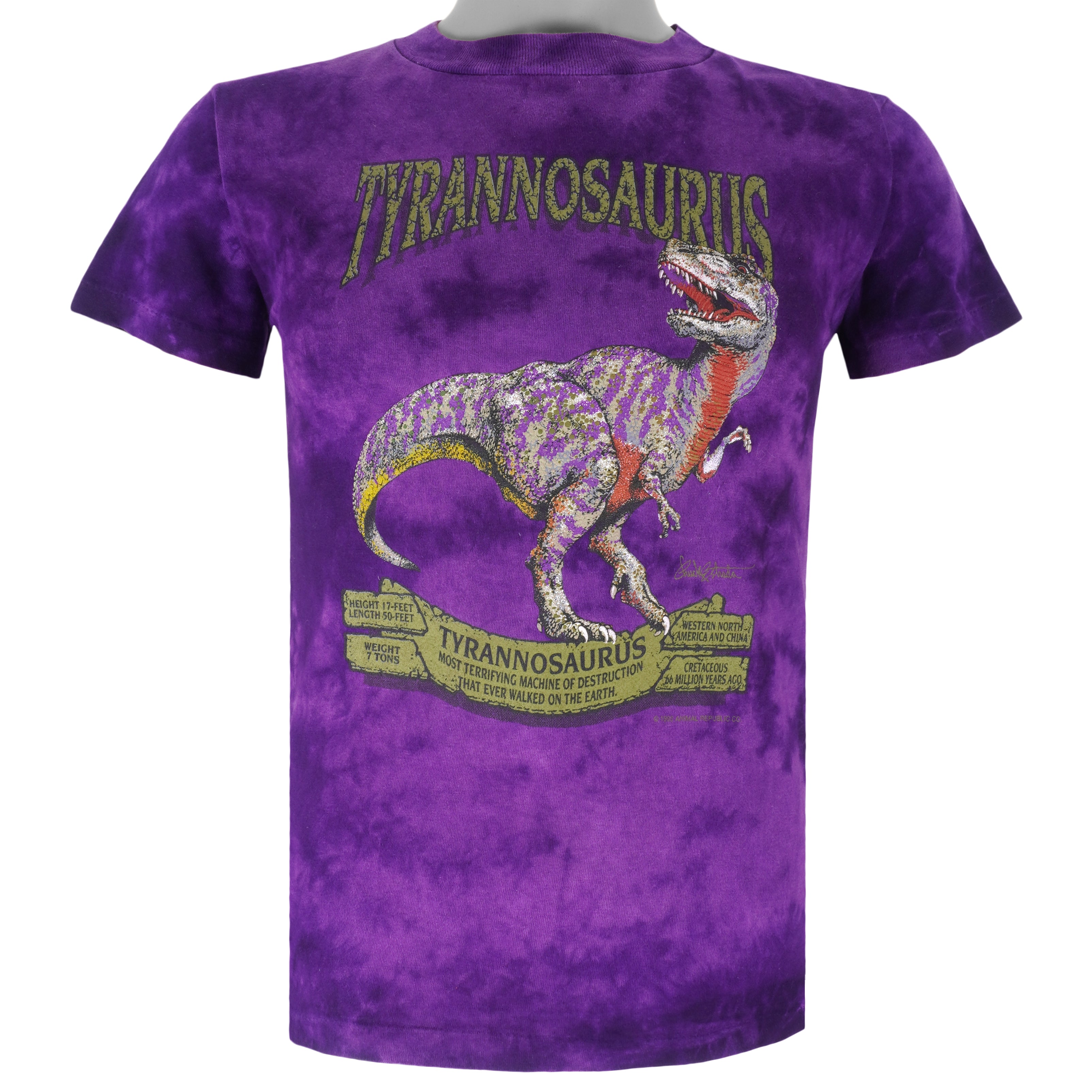 Vintage - Tyrannosaurus Tie Dye T-Shirt 1993 Small Vintage Retro