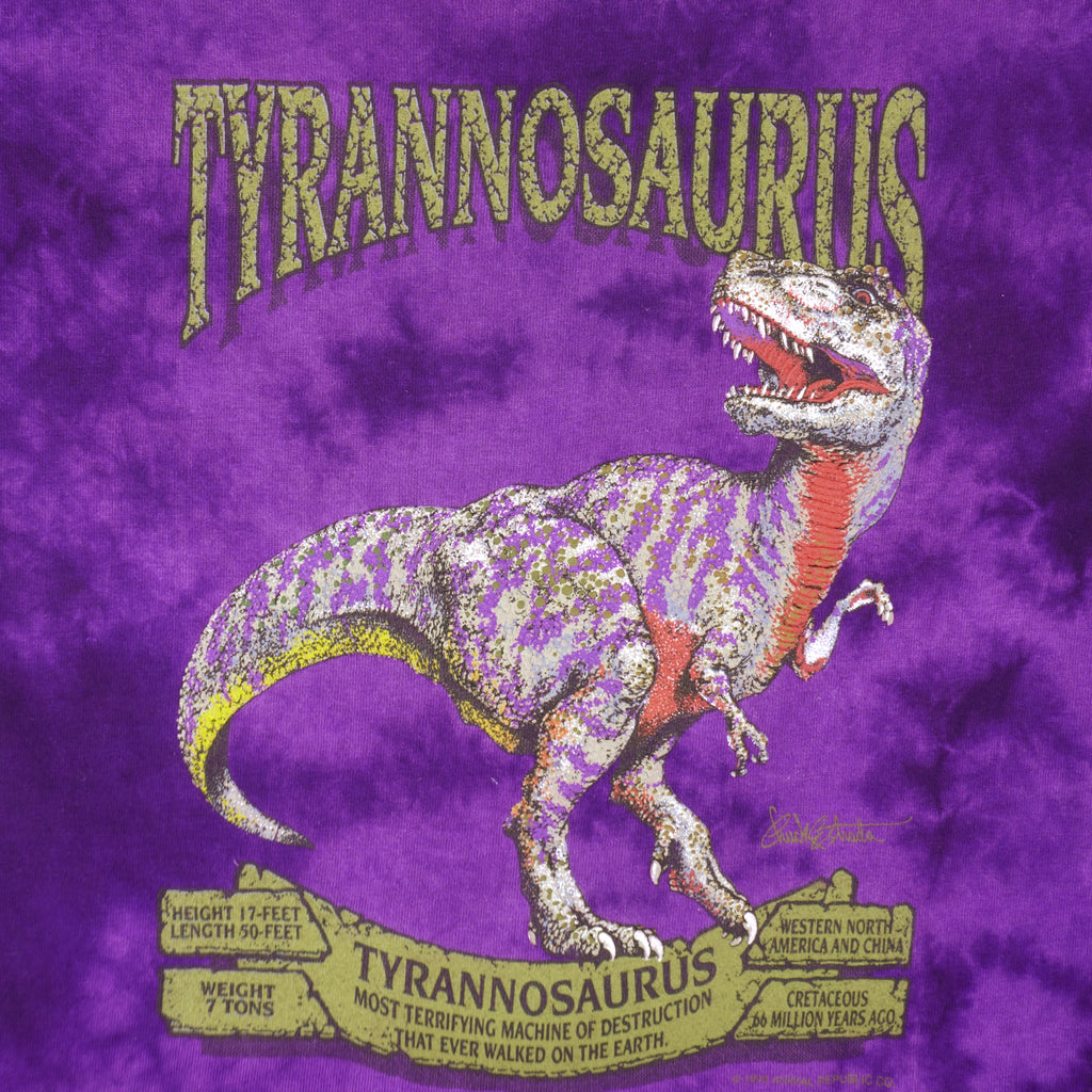 Vintage - Tyrannosaurus Tie Dye T-Shirt 1993 Small Vintage Retro