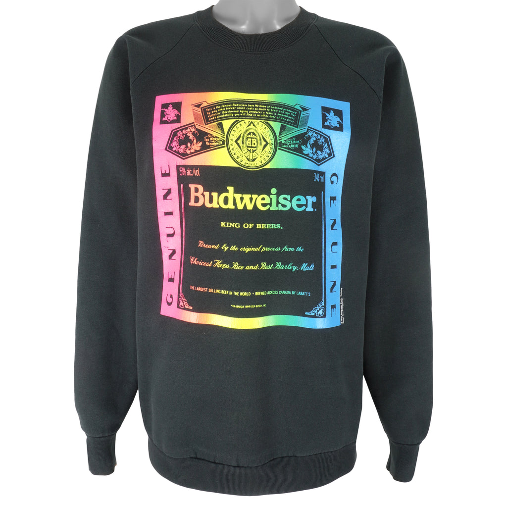 Vintage - Budweiser King Of Beers Crew Neck Sweatshirt 1990s Large Vintage Retro