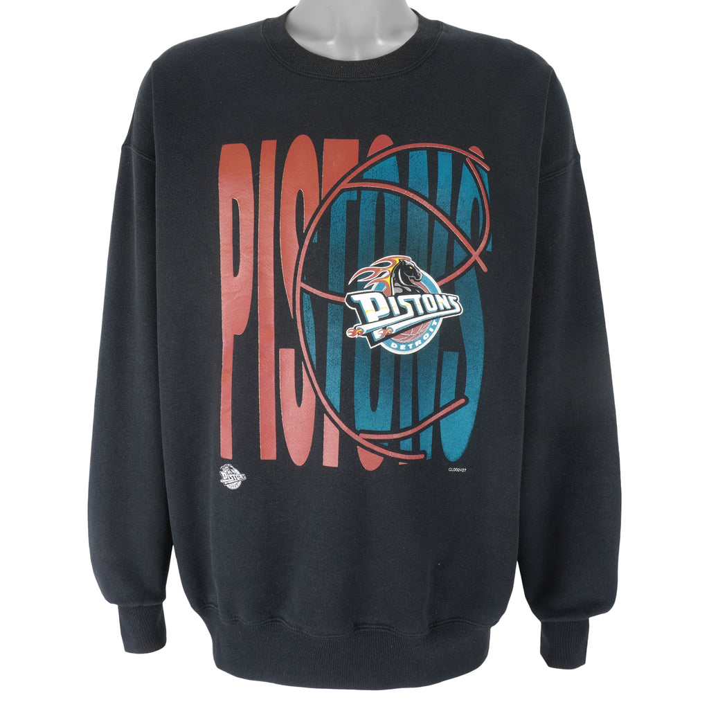 NBA (Chalk Line) - Detroit Pistons Crew Neck Sweatshirt 1990s X-Large Vintage Retro Basketball