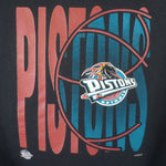 CustomCat Detroit Pistons Gradient Retro NBA Crewneck Sweatshirt White / 5XL