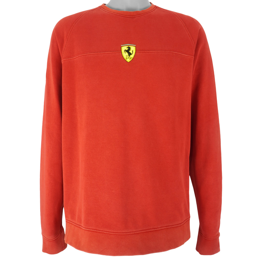 NASCAR - Red Ferrari Crew Neck Sweatshirt 2000s Large Vintage Retro
