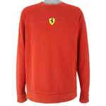 NASCAR - Red Ferrari Crew Neck Sweatshirt 2000s Large