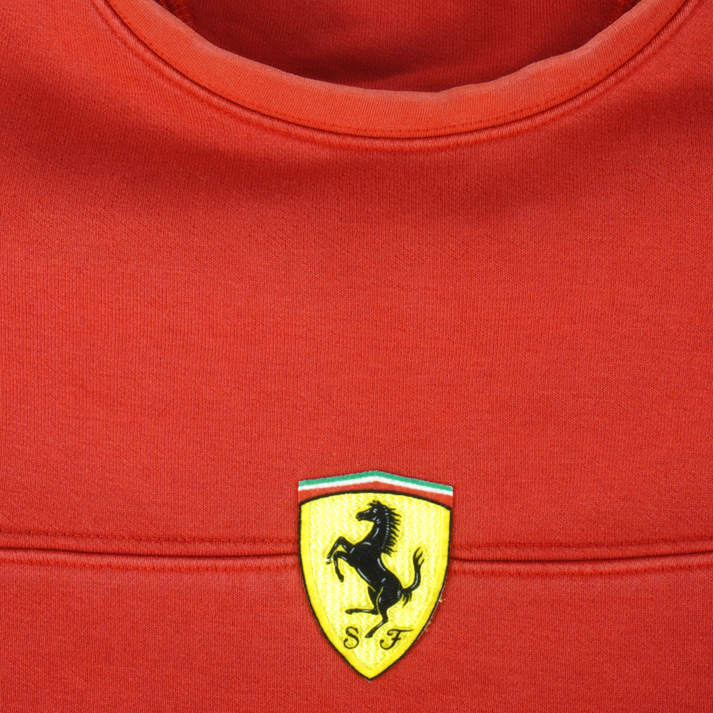 NASCAR - Red Ferrari Crew Neck Sweatshirt 2000s Large Vintage Retro