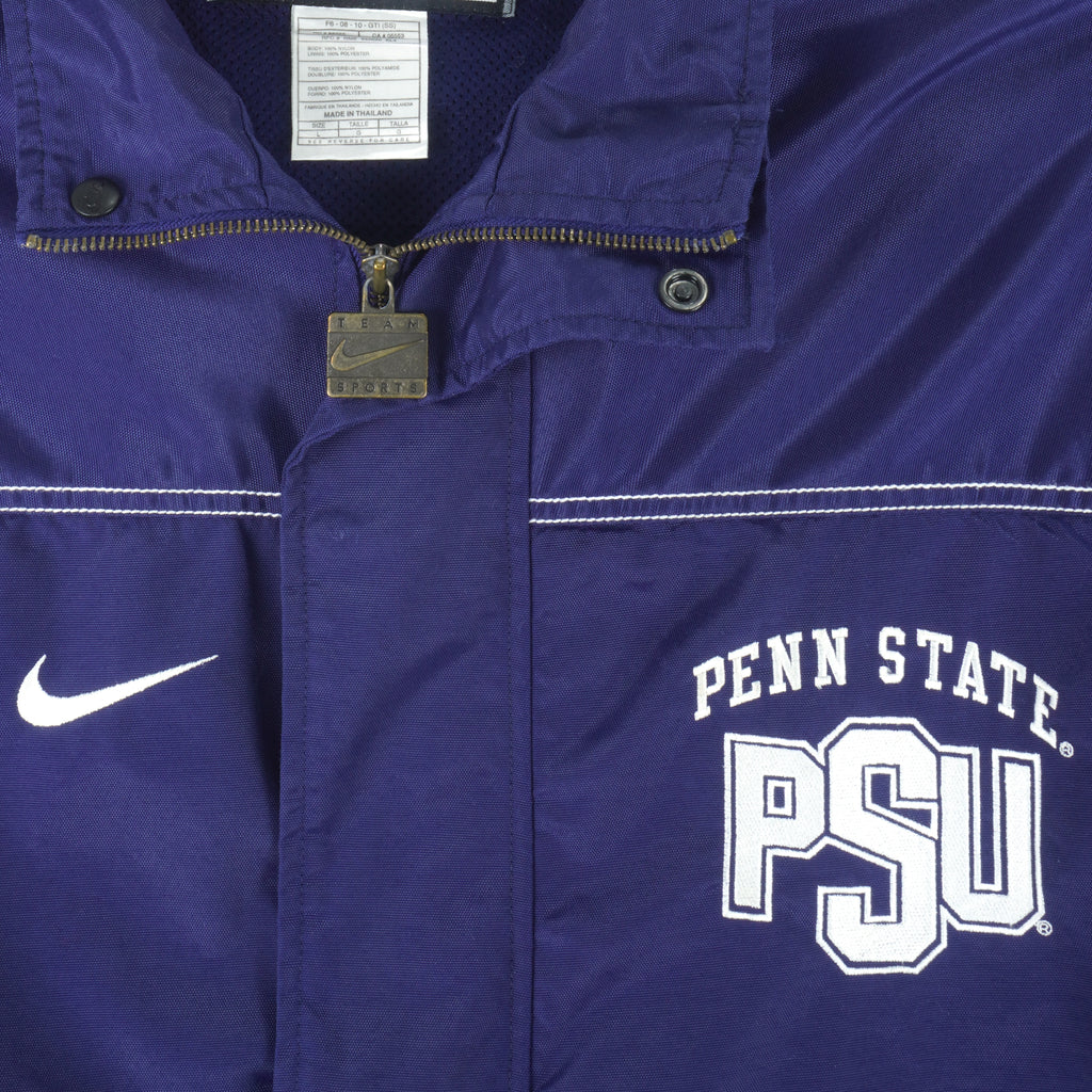 Nike - Penn State Zip-Up Windbreaker 1990s Large Vintage Retro College